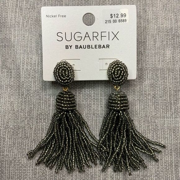 SUGARFIX by BaubleBar Polished Beaded Tassel Earrings - Picture 2 of 7
